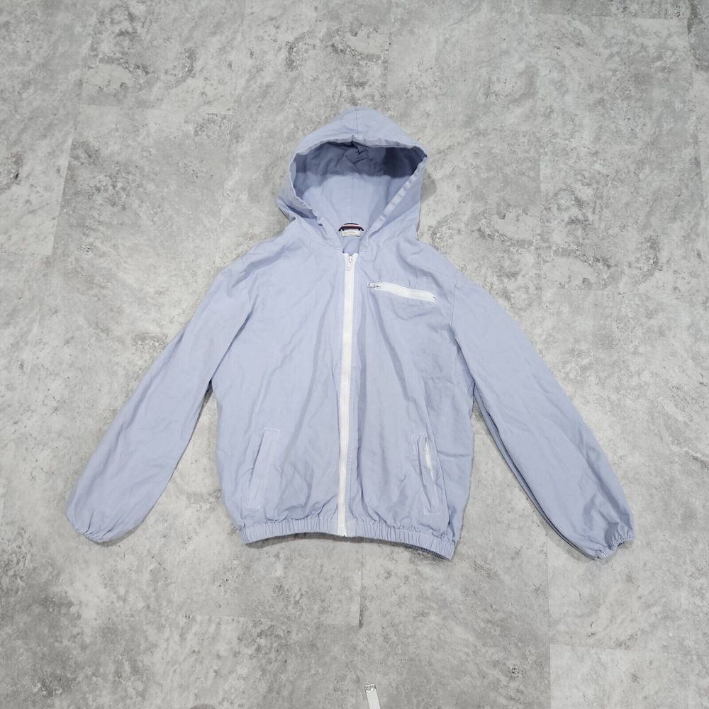 J. Galt Brandy Melville Womens Zip Up Hooded Jacket Pastel Blue One Size